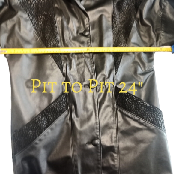 80s genuine leather jacket size medium Gino and Giorgio oversize pockets - Picture 7 of 11